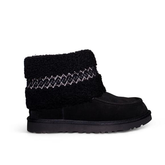 UGG Mini Braid Boots Women's in black. Size 6. NWOB - Picture 1 of 8